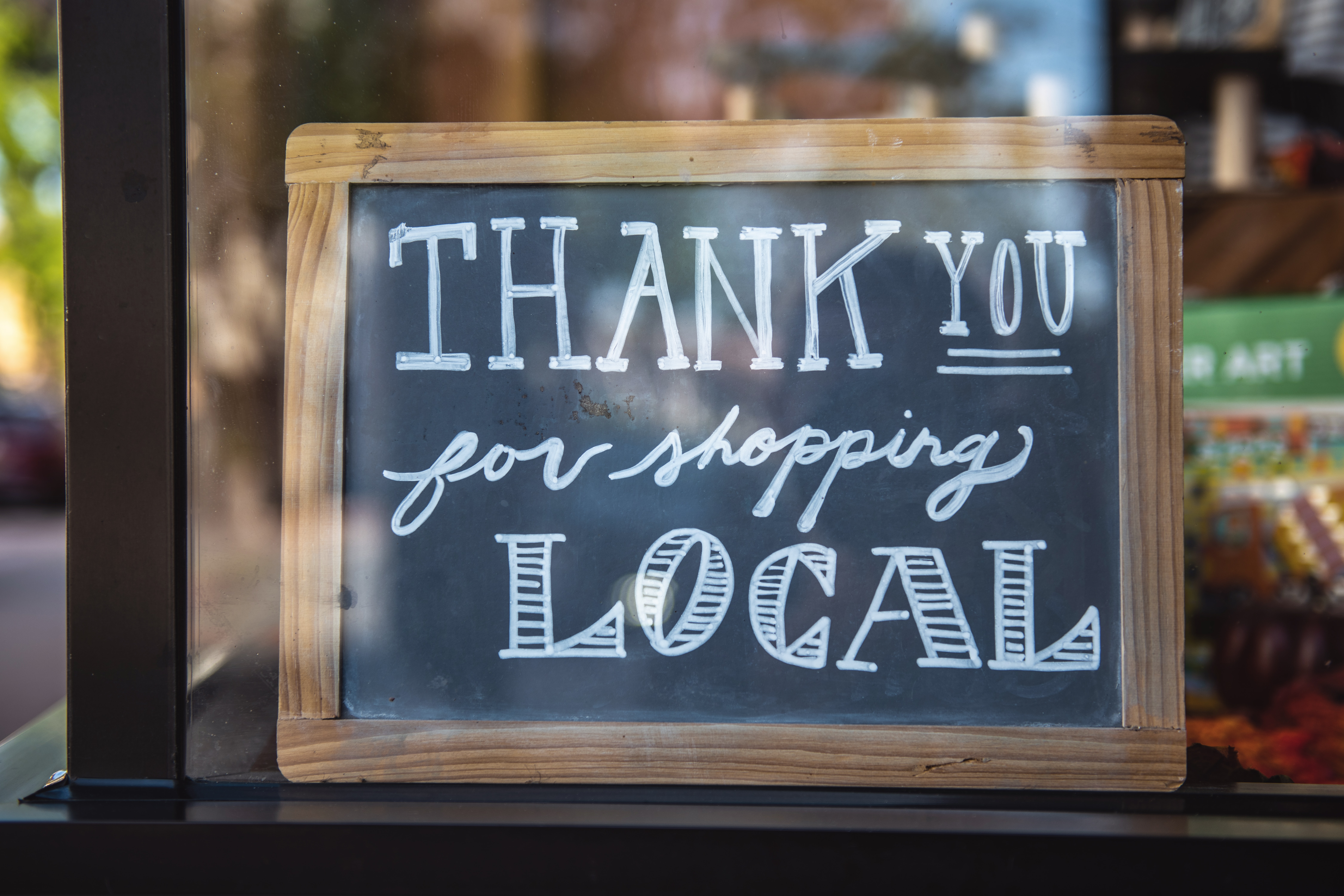 thank you for shopping local image